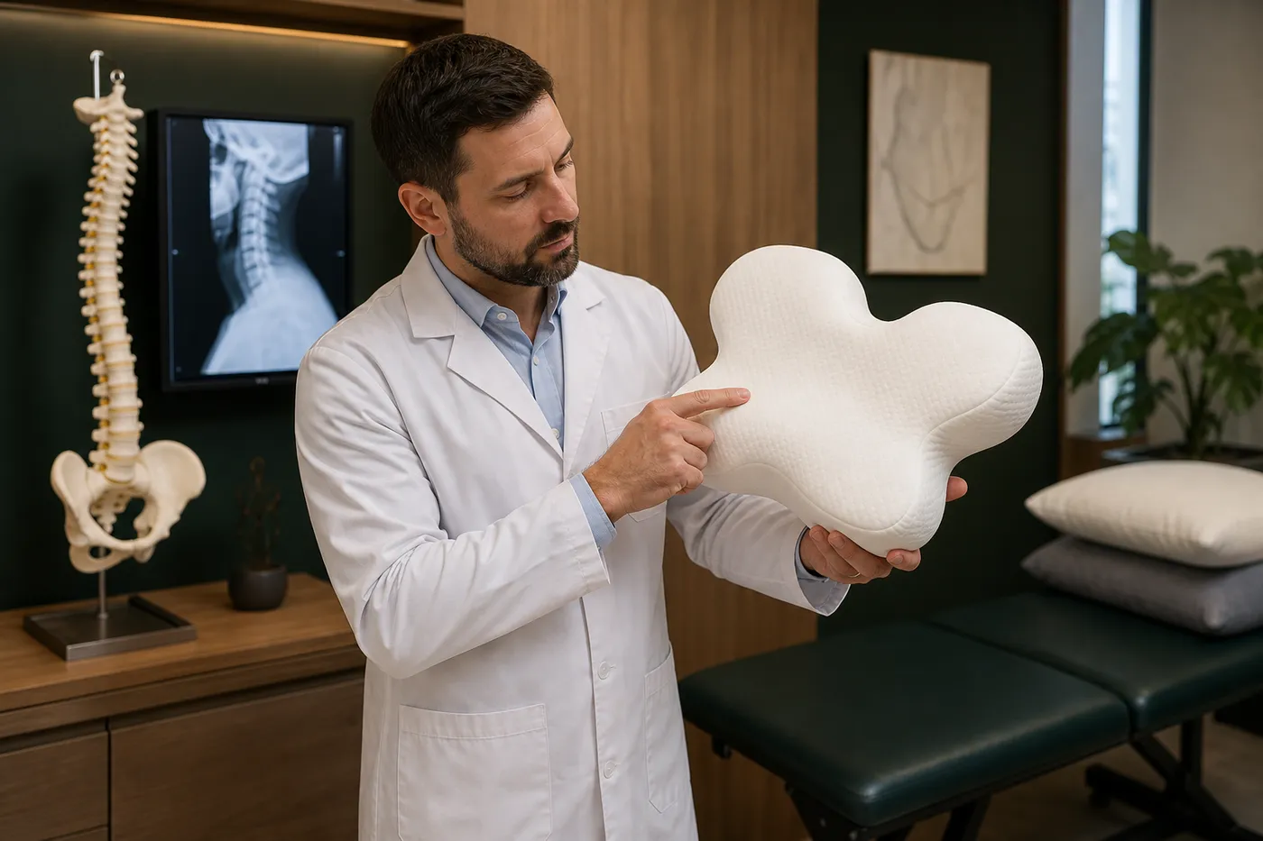Pillows being tested for neck support